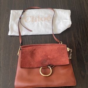Chloe Faye Medium Leather&Suede Shoulder Bag